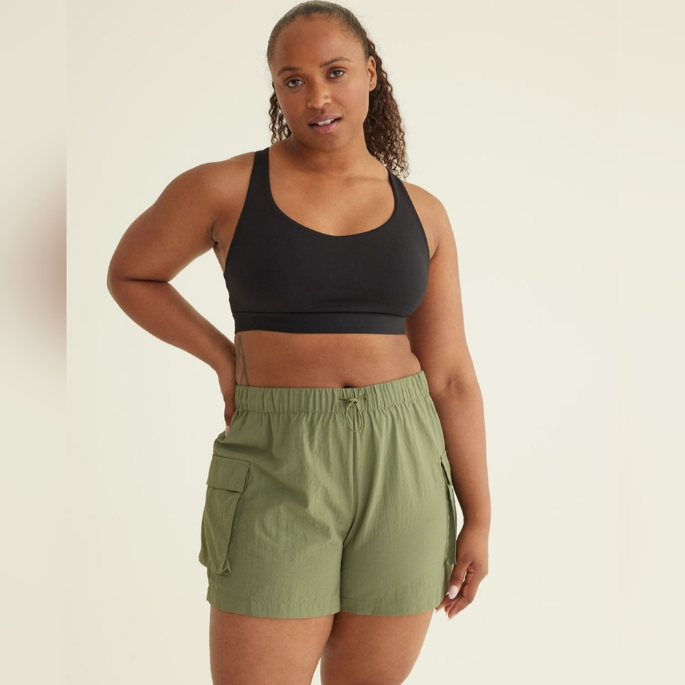 NWT Hyba Athletic Green Woven Cargo Shorts   XXL